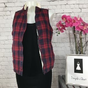 Skies are Blue Sherpa Lined Plaid Vest